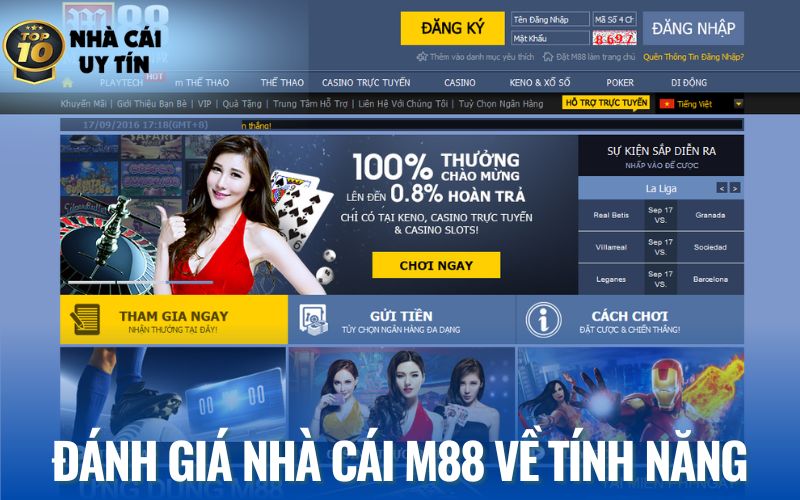 Tổng hợp đánh giá nhà cái M88 về nhiều tính năng